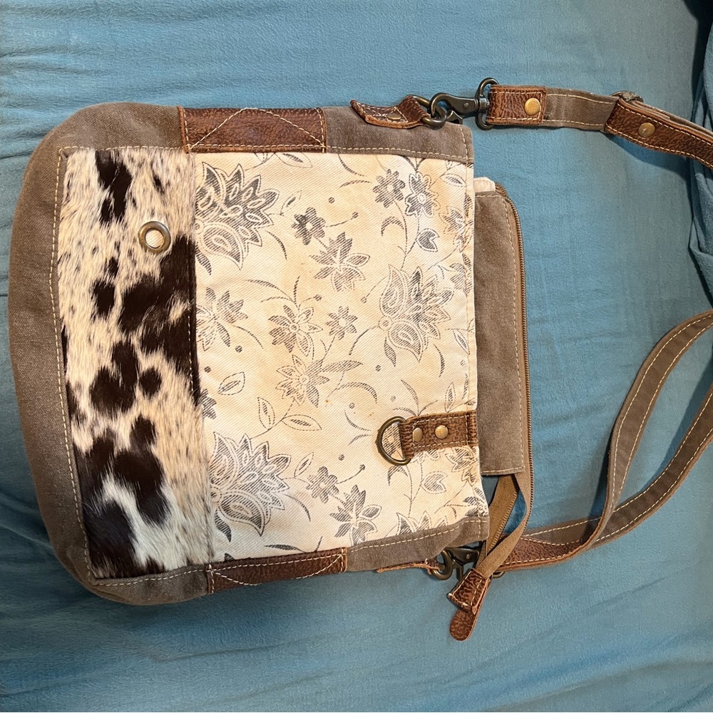 MYRA Floral and Animal Faux fur  Women's Bag